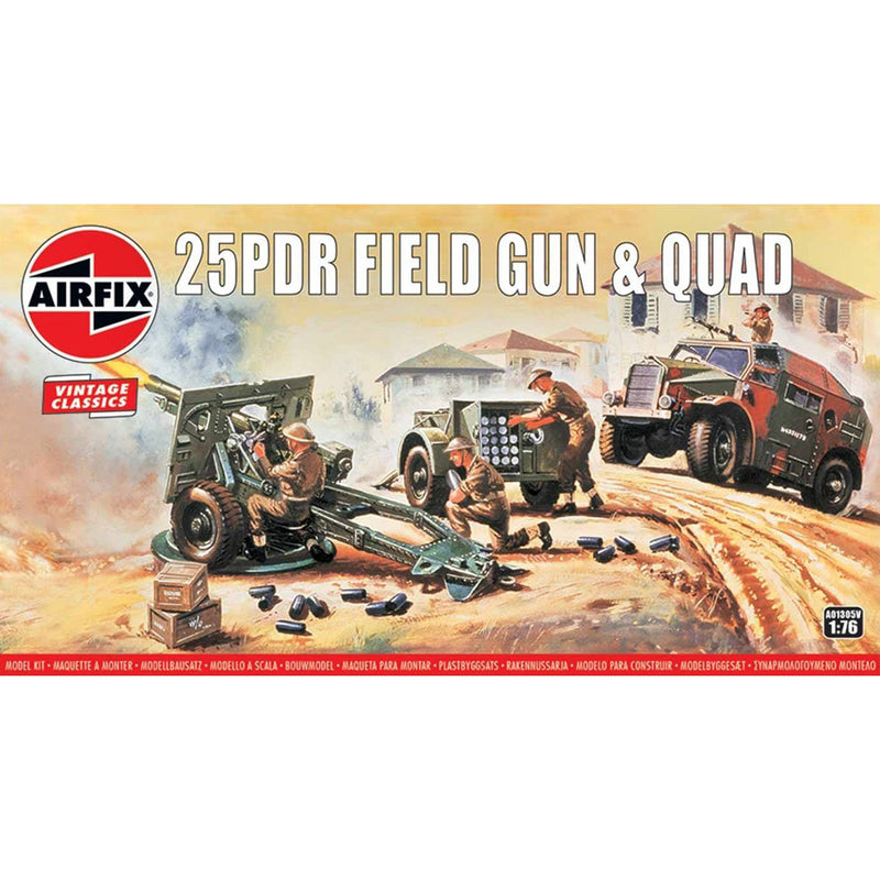 AIRFIX 1/76 25DPR Field Gun & Quad