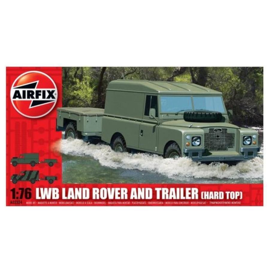 Airfix 1/76 LWB Land Rover (Hard Top) & Trailer