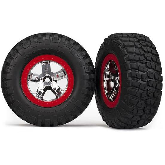 TRAXXAS Tyres & Wheels, Assembled, Glued,(2) (2WD Front) (5