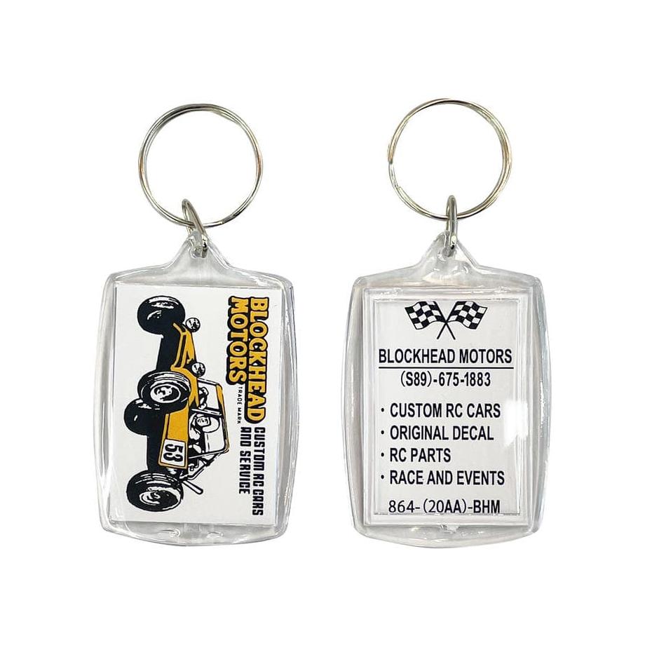 BLOCKHEAD MOTORS Buggy Yellow Keychain