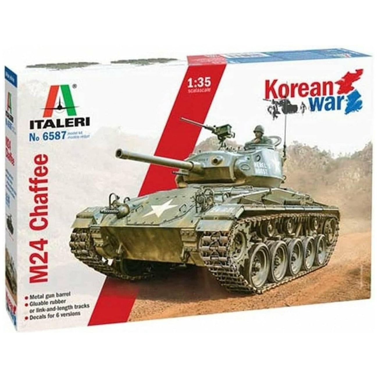 ITALERI 1/35 M-24 Chaffee Korean War Glueable Rubber Trac