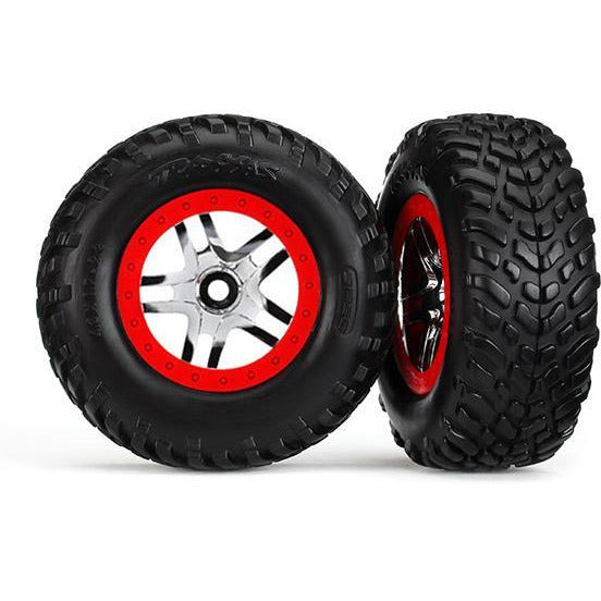 TRAXXAS Tyres & Wheels SCT Split-Spoke Chrome, Read Beadloc