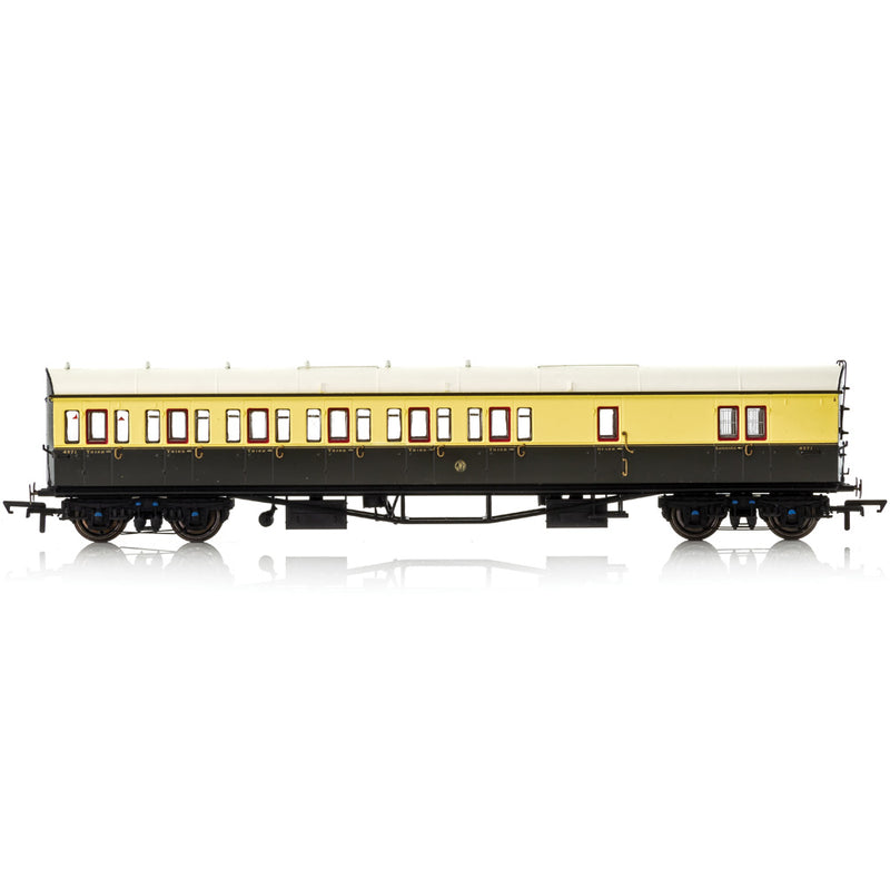 HORNBY OO GWR, Collett 57' Bow Ended D98 Six Compartmen t Brake Third (L/H) 4971 Era 3