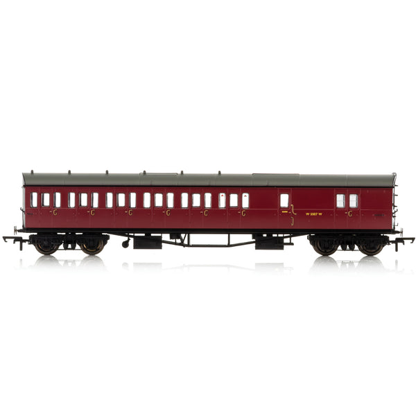 HORNBY OO BR, Collett 57' Bow Ended D98 Six Compartment Brake Third (L/H) W5507W Era 4