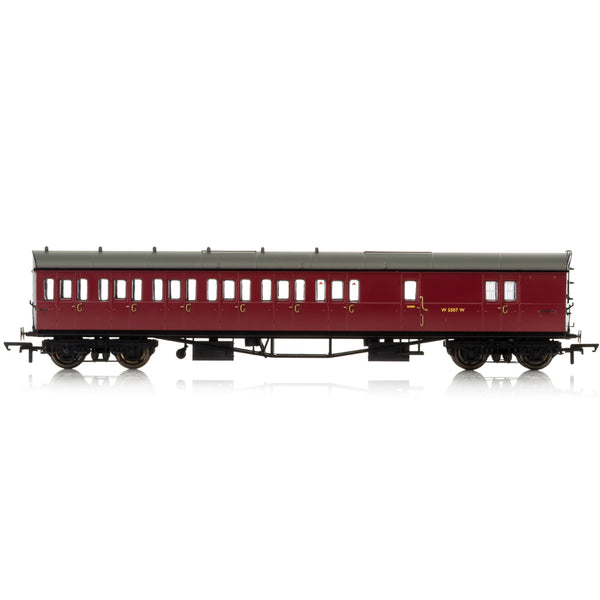 HORNBY OO BR, Collett 57' Bow Ended D98 Six Compartment Brake Third (L/H) W4949W Era 4