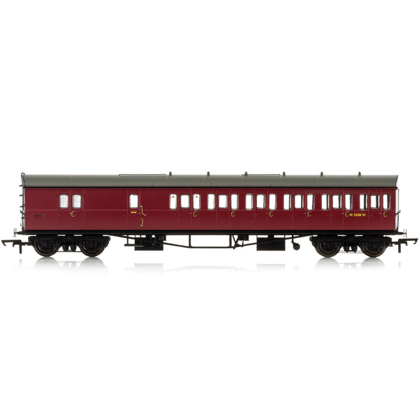 HORNBY OO BR, Collett 57' Bow Ended D98 Six Compartment Brake Third (R/H) W5508W Era 4