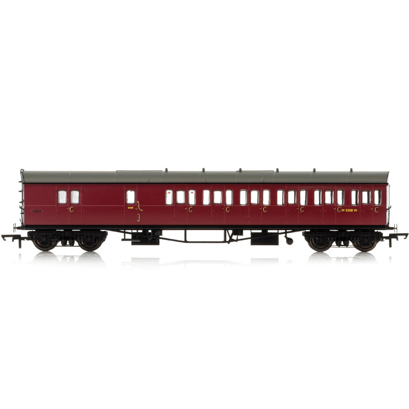 HORNBY OO BR, Collett 57' Bow Ended D98 Six Compartment Brake Third (R/H) W4951W Era 4