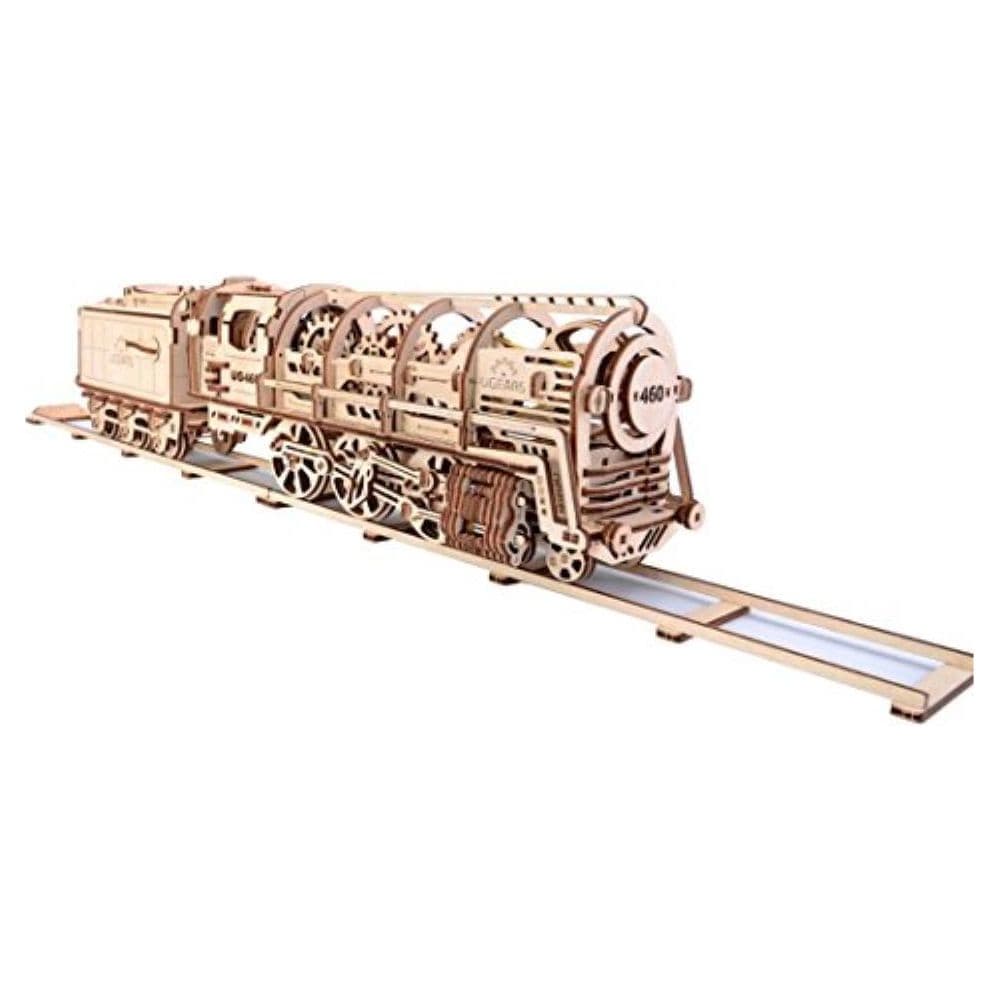 UGEARS Steam Locomotive with Tender and Almost 50cm of Track