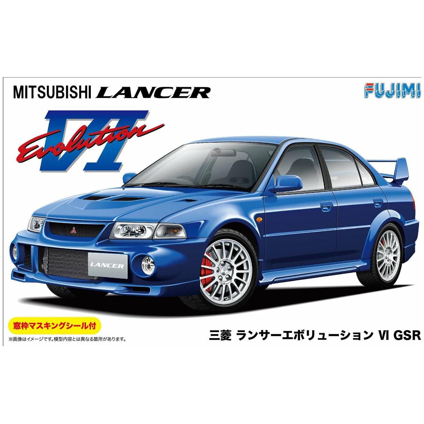 FUJIMI 1/24 Mitsubishi Lancer Evolution VI GSR w/Window Frame Masking (ID-102) Plastic Model Kit