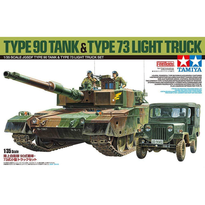 TAMIYA 1/35 JGSDF Type 90 Tank & Type 73 Light Truck Set
