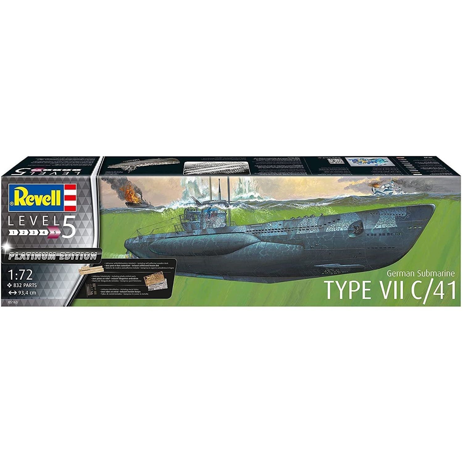 REVELL 1/72 German Submarine Type VII C/41