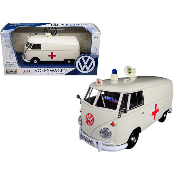 MOTORMAX 1/24 VW Type 2 Ambulance (T1) Delivery Van