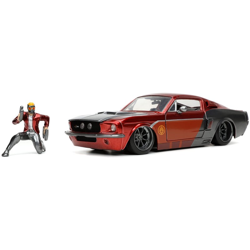JADA 1/24 Star Lord Figure with 1967 Ford Mustang Shelby GT500