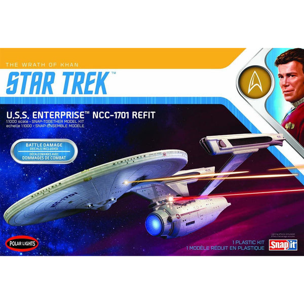 POLAR LIGHTS 1/1000 Star Trek USS Enterprise Refit Wrath of