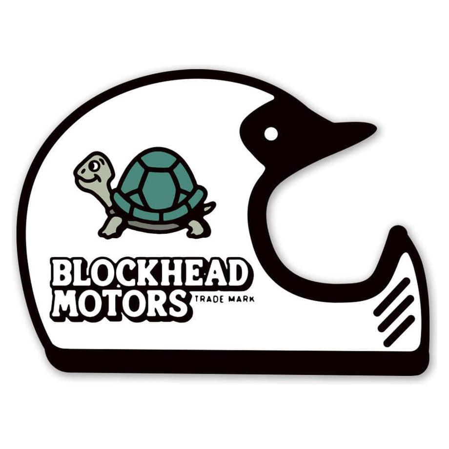 BLOCKHEAD MOTORS Helmet Sticker (Off-Road/White)