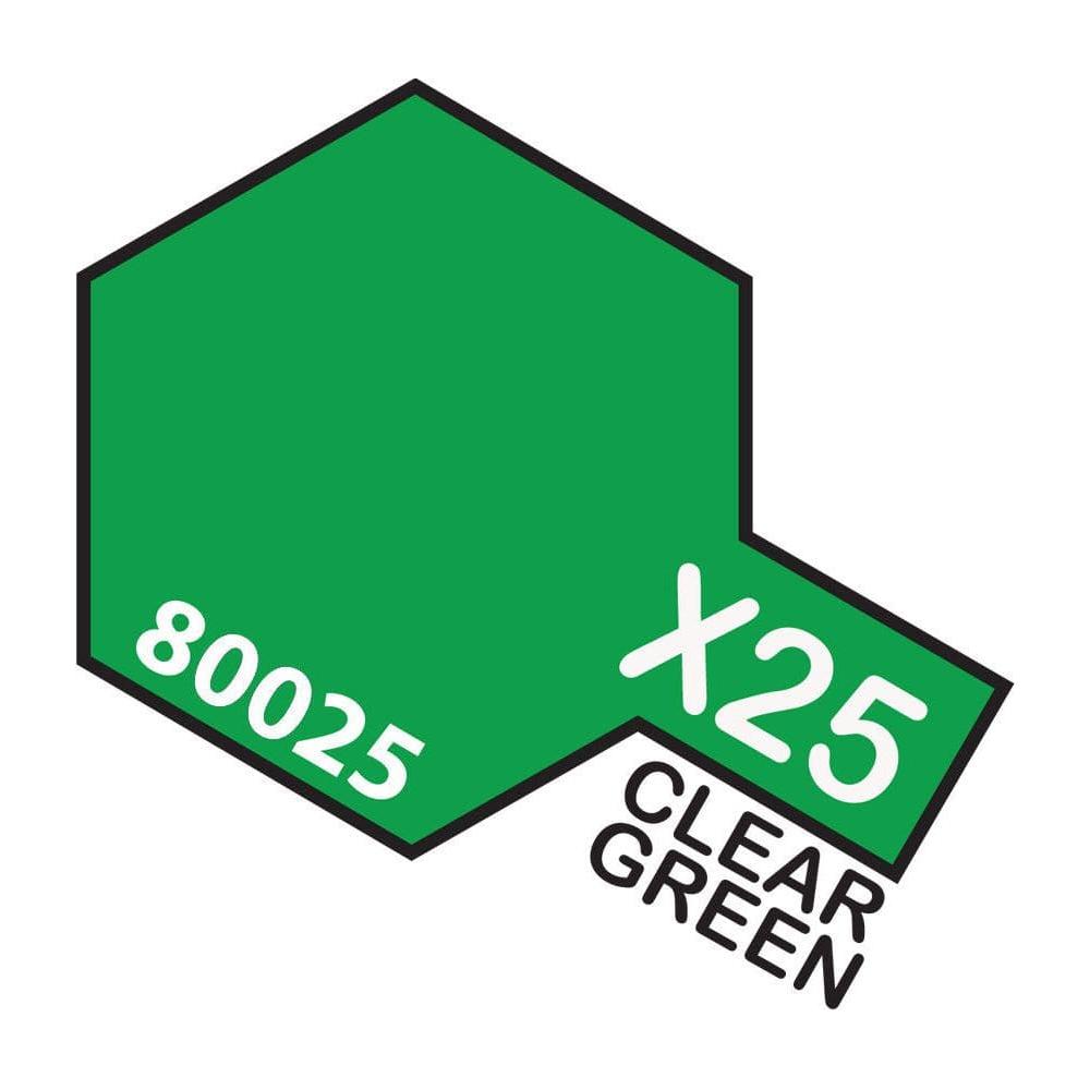 TAMIYA X-25 Clear Green Enamel Paint 10ml