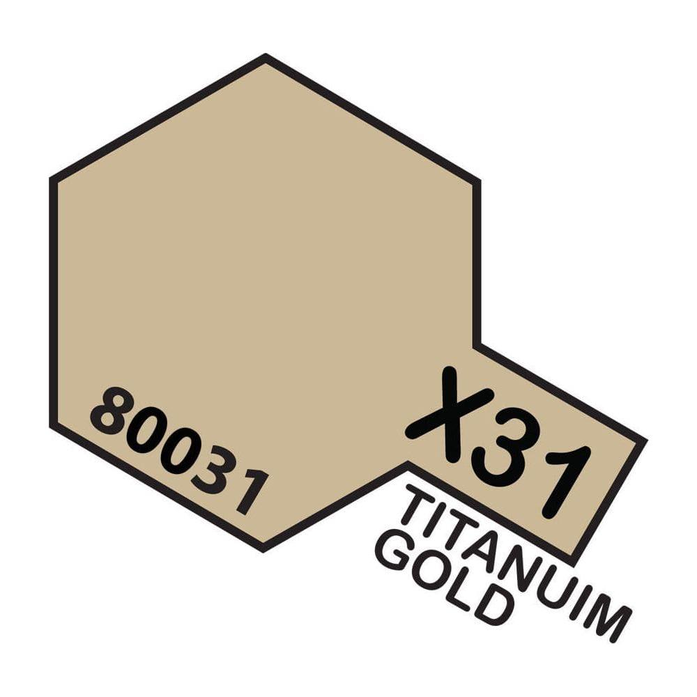 TAMIYA X-31 Titanium Gold Enamel Paint 10ml