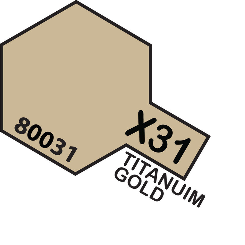 TAMIYA X-31 Titanium Gold Enamel Paint 10ml