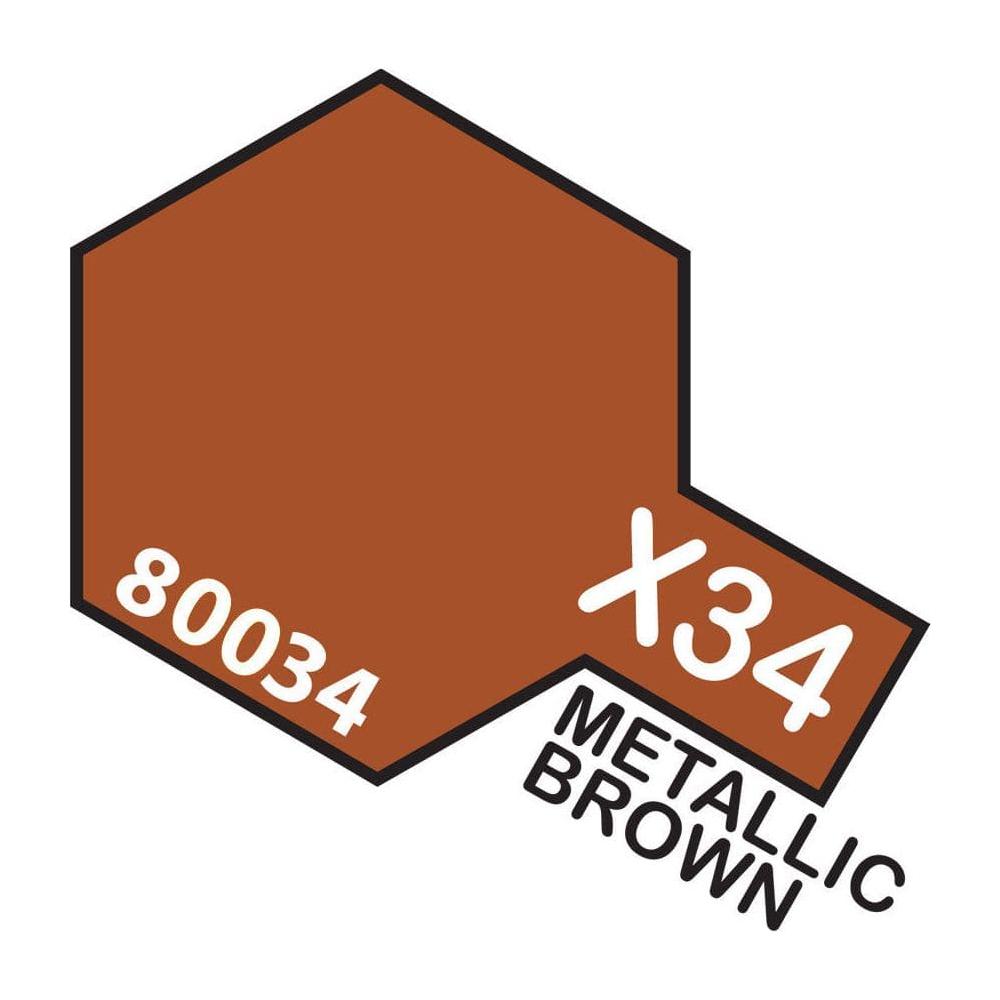 TAMIYA X-34 Metallic Brown Enamel Paint 10ml