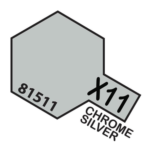 TAMIYA Acrylic Paint X-11 Chrome Silver 10ml