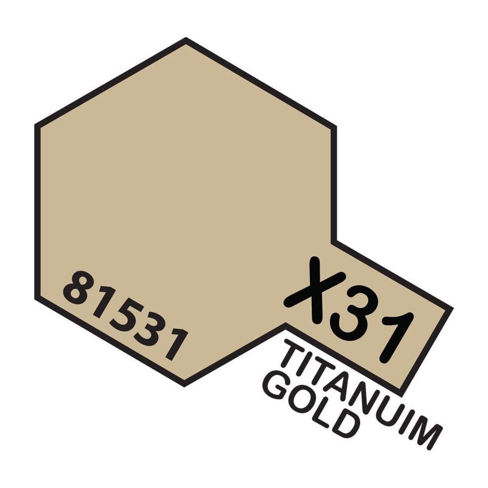 TAMIYA Acrylic Paint X-31 Titanium Gold 10ml