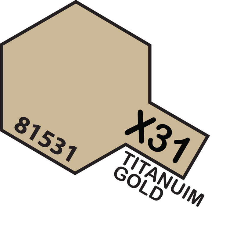 TAMIYA Acrylic Paint X-31 Titanium Gold 10ml
