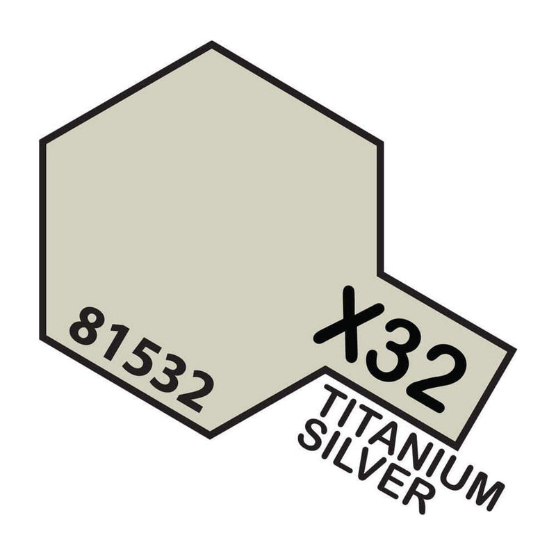 TAMIYA Acrylic Paint X-32 Titanium Silver 10ml
