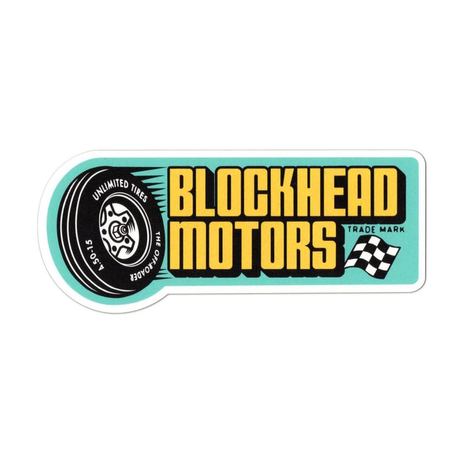 BLOCKHEAD MOTORS Tyre Sticker