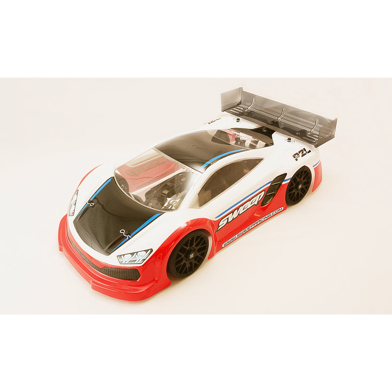 SWEEP P2L 1/8th Scale GT Body Shell w/Vortex Clear Wing