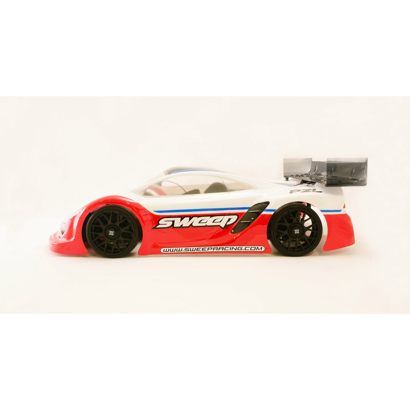 SWEEP P2L 1/8th Scale GT Body Shell w/Vortex Clear Wing