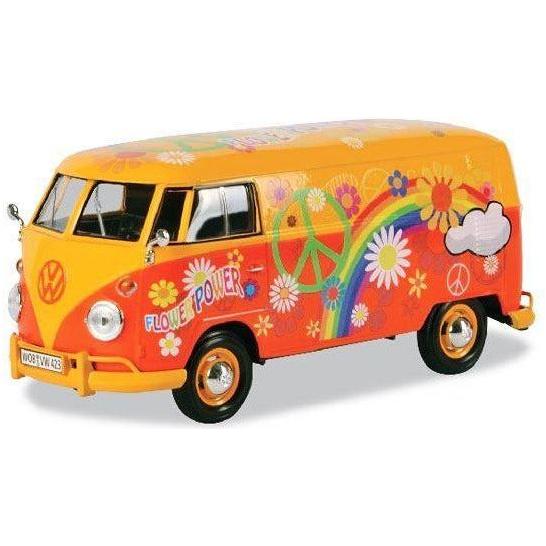 MOTORMAX 1/24 VW TYPE 2 (T1) Delivery Van with Flower Power