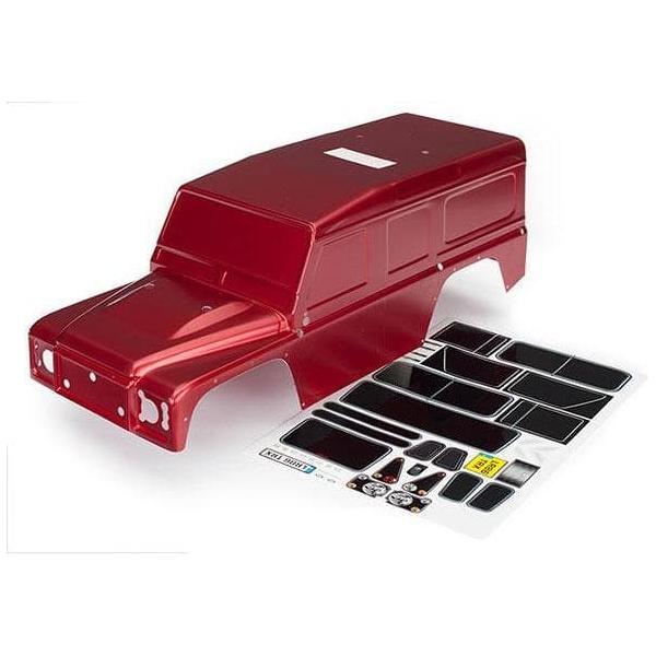TRAXXAS Body Land Rover Defender, Red (Painted)/Decals (801