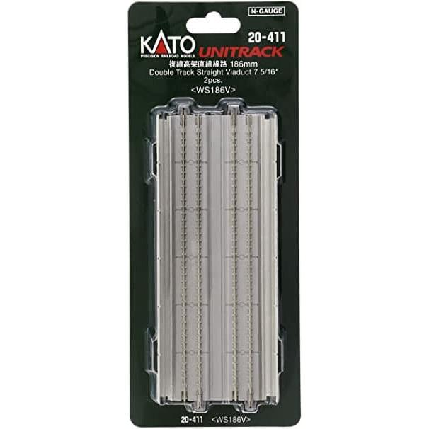 KATO N Unitrack Viaduct Straight Double Track 186mm (2)