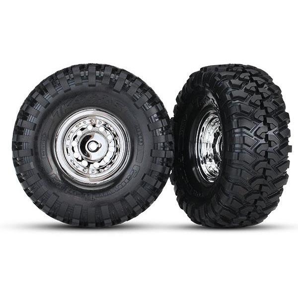 TRAXXAS Tyres & Wheels, Assembled Glued Chrome (8177)