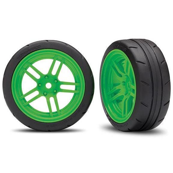 TRAXXAS Tyres & Wheels, Assembled, Glued, Green (8373G)