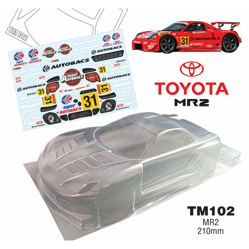 TEAM C 1/10 Mini Toyota MR2 Body 210mm