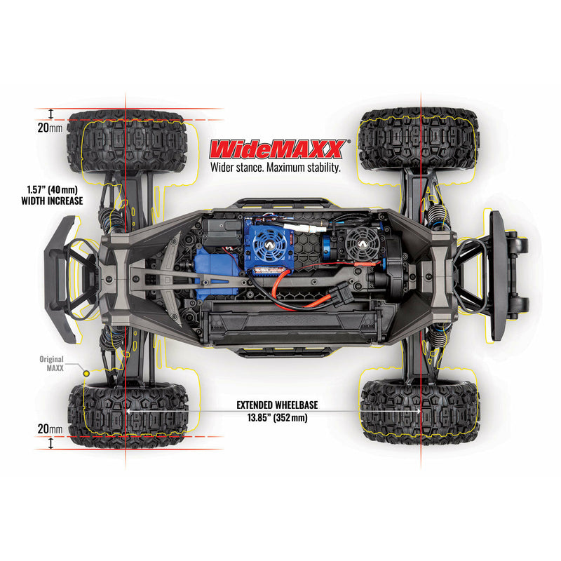 TRAXXAS 1/10 Maxx 4WD Brushless Electric Monster Truck with WideMaxx Red