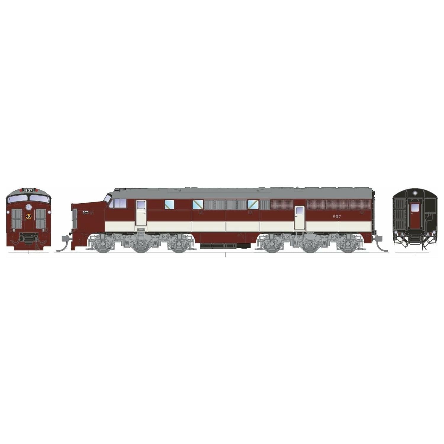 SDS MODELS HO 900 Class Locomotive #907 SAR 1960 - DCC Sound