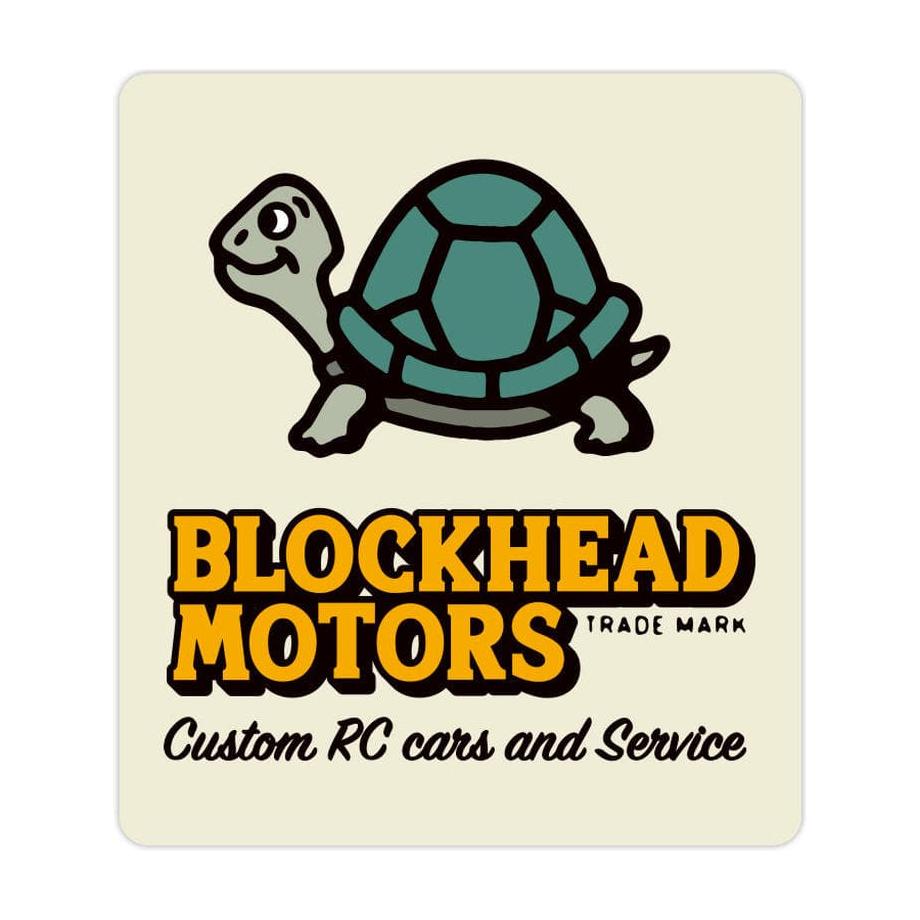 BLOCKHEAD MOTORS Turtle Square Sticker