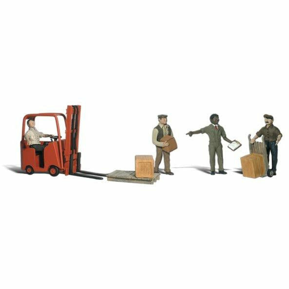 WOODLAND SCENICS N Workers With Forklift
