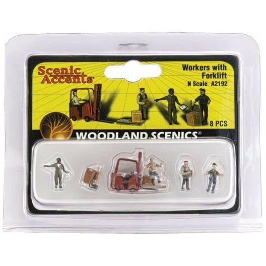 WOODLAND SCENICS N Workers With Forklift