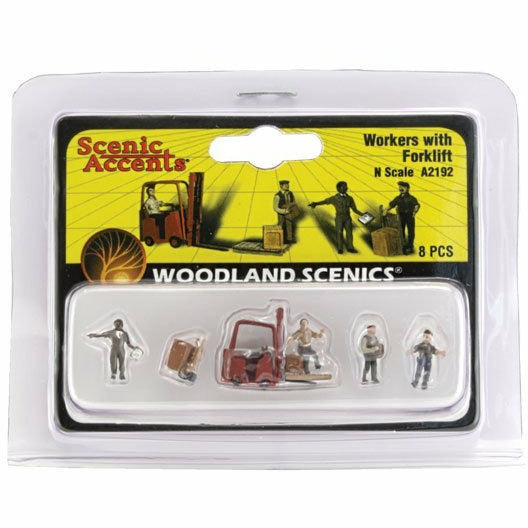 WOODLAND SCENICS N Workers With Forklift