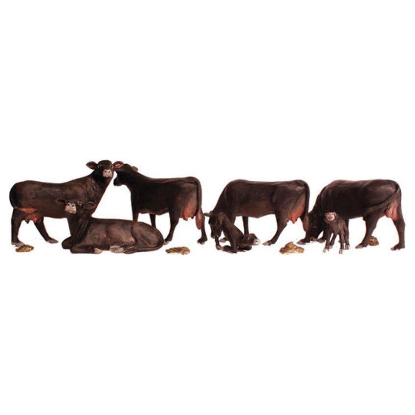 WOODLAND SCENICS N Black Angus Cows