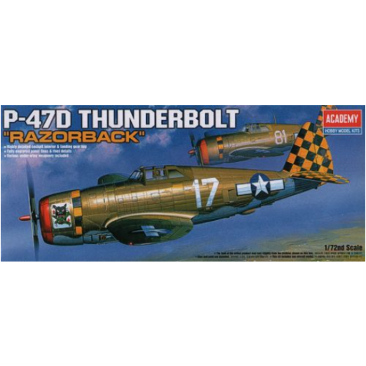 ACADEMY 1/72 P-47D Thunderbolt "Razor-Back"
