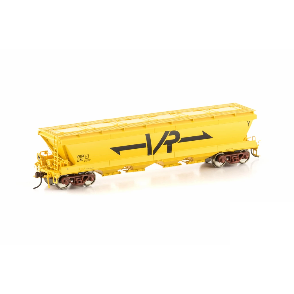 AUSCISION HO VHGY Grain Hopper VR Yellow 4 Car Pack (#Set 4)