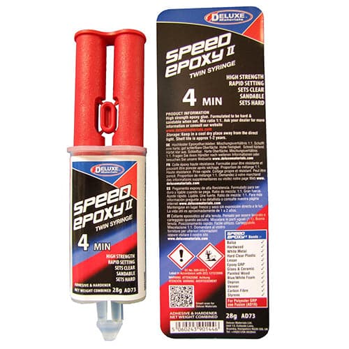 DELUXE MATERIALS Speed Epoxy II 28G Syringe 4 Minute