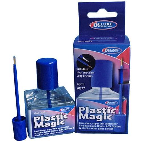 DELUXE MATERIALS Plastic Magic Box 40ml with 2 Precision Long Brush