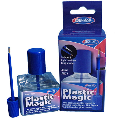 DELUXE MATERIALS Plastic Magic Box 40ml with 2 Precision Long Brush