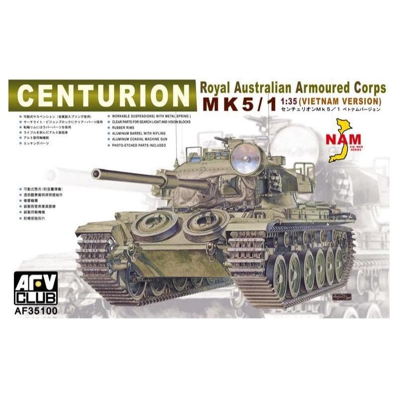 AFV Club 1/35 RAAC Centurion Mk5/1 Tank *Aus Decals* Plastic Model Kit [AF35100]