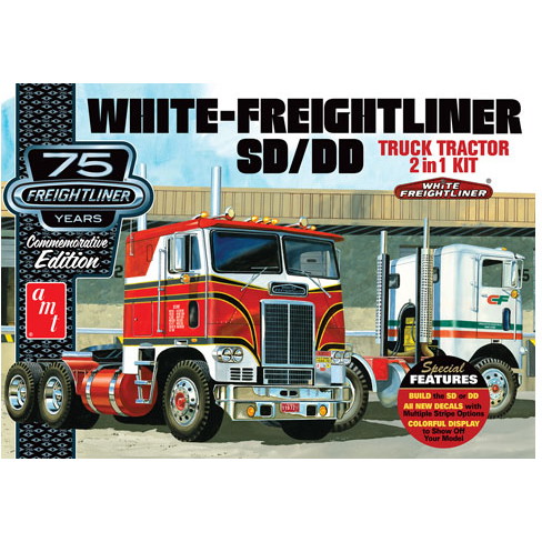 AMT 1/25 White Freightliner 2-in-1 SC/DD Cabover Truck (75t